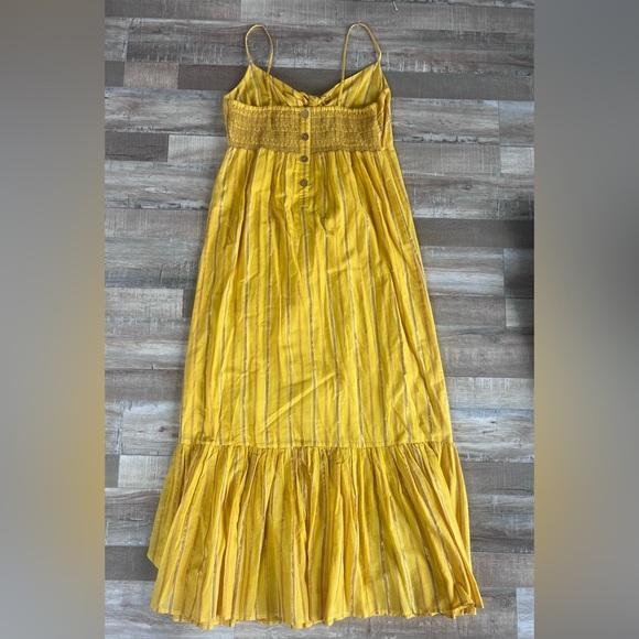 Saylor Eloisa bow front maxi dress yellow size L - Picture 3 of 8